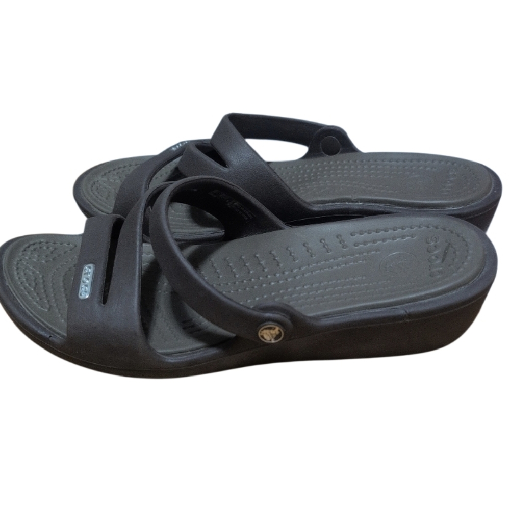 Crocs Tulum Women’s Size 6 Strappy Slide Sandals Casual Comfort - Picture 2 of 7